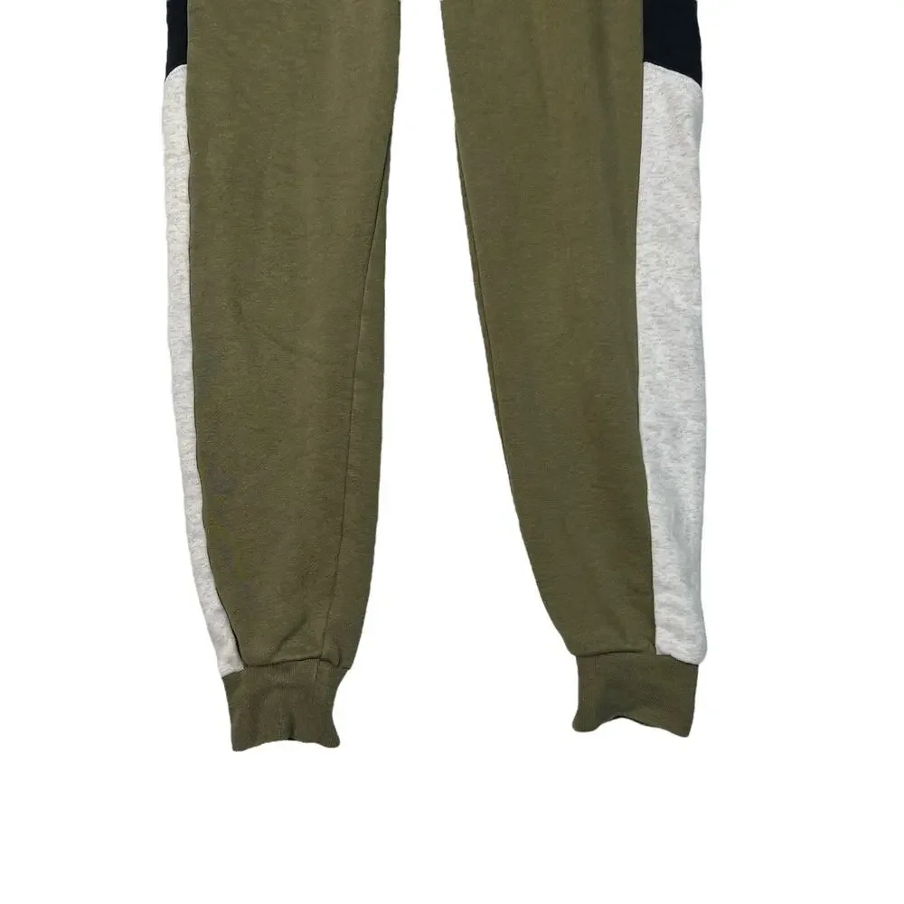 Nike Air BB Pull-On Jogger Pants Olive Black White Heathered Womens XS